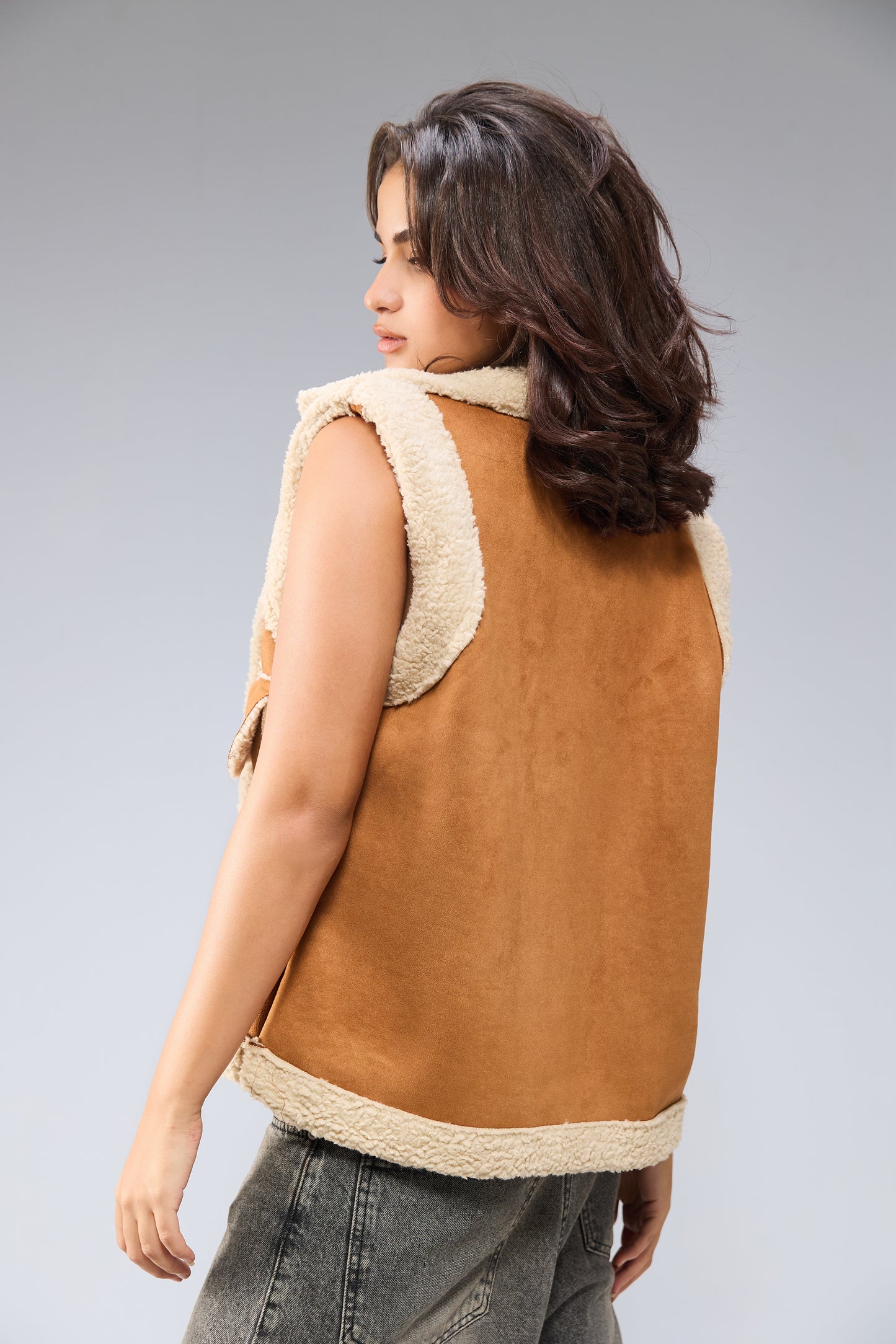 Suede wool Vest