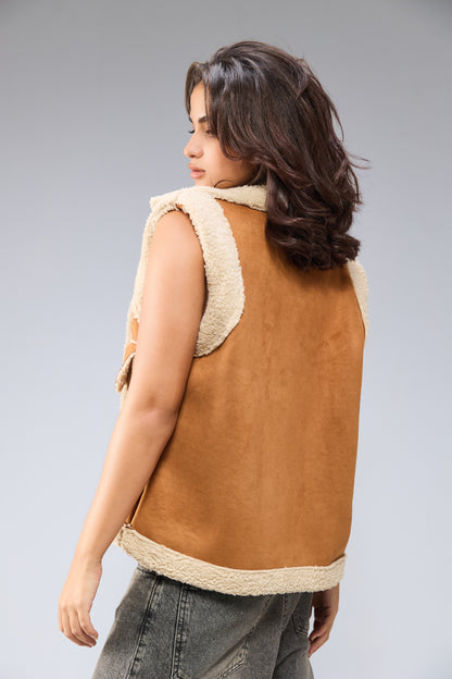 Suede wool Vest