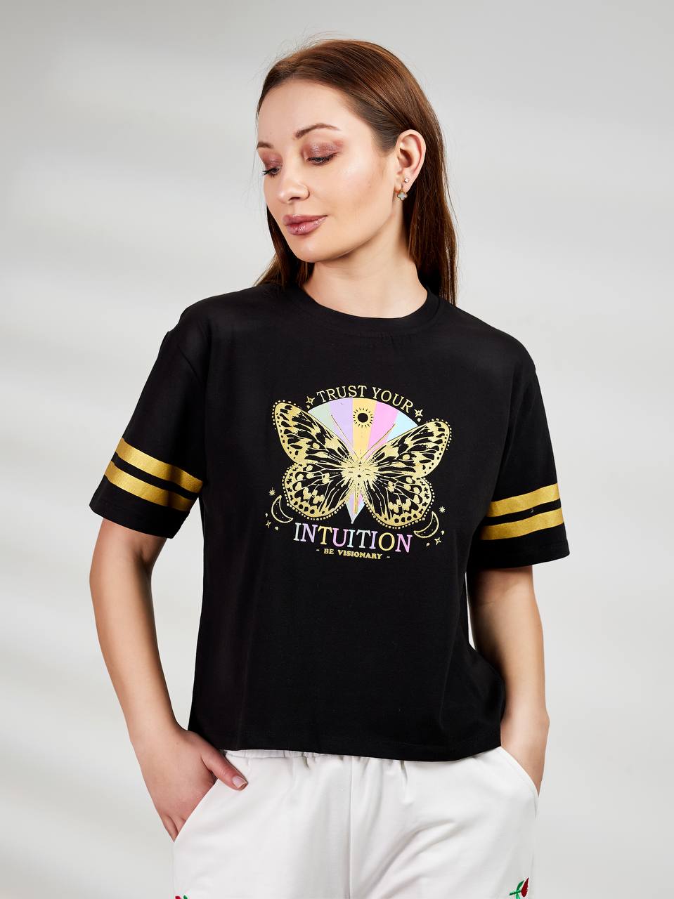 Butterfly cotton T-shirt