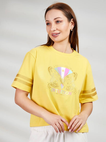 Butterfly cotton T-shirt