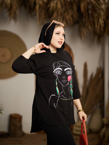 Embroidered oversize T-shirt