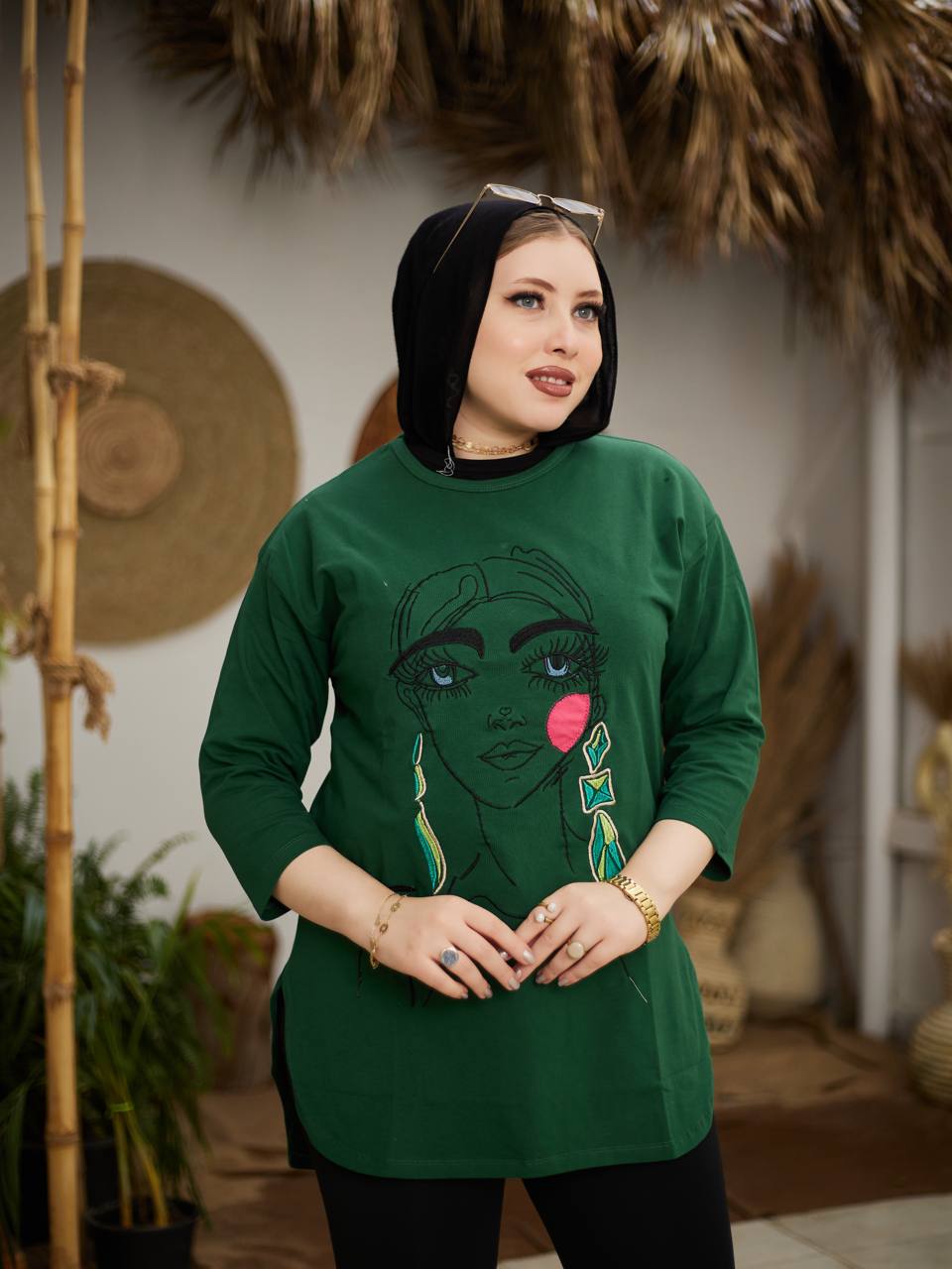 Embroidered oversize T-shirt