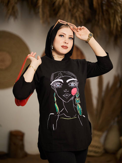 Embroidered oversize T-shirt